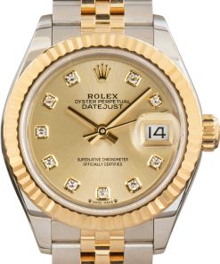 HandMade The Lady Rolex Datejust 279173 Champagne Diamond Dial