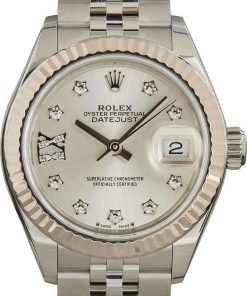HandMade The Rolex Lady Datejust 279174 Silver Diamond Dial