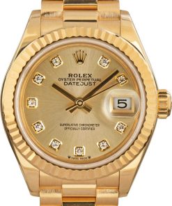 HandMade The Ladies Rolex Datejust 279178 18k Yellow Gold