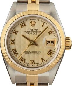 HandMade The Datejust Ladies Rolex 69173 Ivory Pyramid Dial