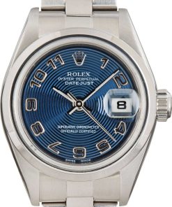 HandMade The Rolex Ladies Datejust 79160 Blue Concentric Dial