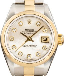 HandMade The Rolex Datejust Ref 79163 Mother of Pearl Diamond Dial