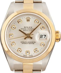 HandMade The Lady Rolex Datejust 79163 Silver Diamond Dial