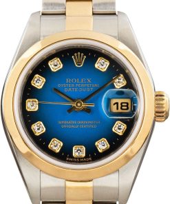HandMade The Ladies Rolex Datejust 79163 Blue Vignette Diamond Dial