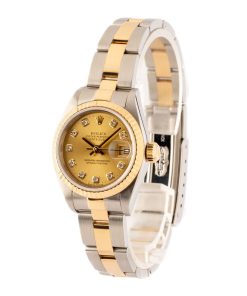 Alternative view of HandMade The Rolex Lady Datejust 79173 Champagne Diamond Dial