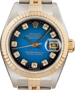 HandMade The Lady Rolex Datejust 79173 Blue Vignette Diamond Dial