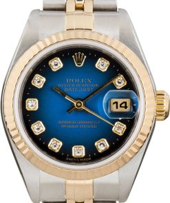 HandMade The Rolex Ladies Datejust 79173 Blue Vignette Diamond Dial
