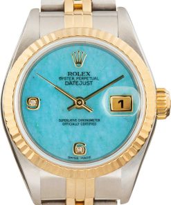 HandMade The Ladies Rolex Datejust ref 79173 Blue Jadeite Dial