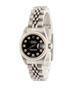 Alternative view of HandMade The Lady Rolex Datejust 79174 Black Diamond Dial