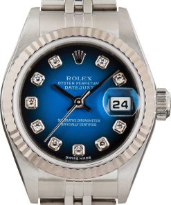 HandMade The Ladies Rolex Datejust 79174 Blue Vignette Diamond Dial