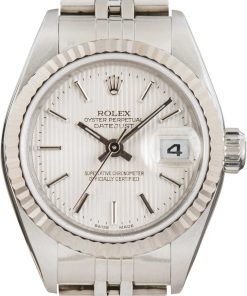 HandMade The Ladies Rolex Datejust Ref 79174 Silver Tapestry Dial