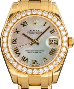 HandMade The Rolex Datejust Pearlmaster 34 ref 81298 18k Yellow Gold