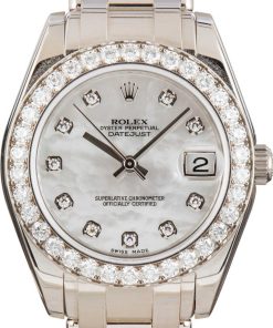 HandMade The Rolex Datejust Pearlmaster 34 ref 81298 18k White Gold