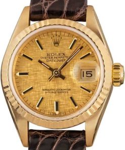 HandMade The Rolex Ladies Datejust 69178 Champagne Linen