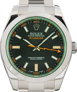 HandMade The Rolex Milgauss 116400V Black Dial Green Crystal