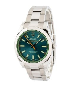 Alternative view of HandMade The Rolex Milgauss 116400GV Green Crystal Blue Dial