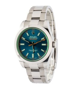 Alternative view of HandMade The Rolex Milgauss 116400GV Green Crystal Blue Dial