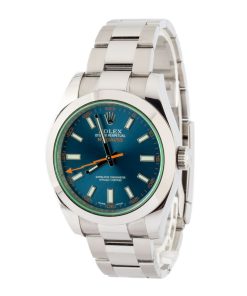 Alternative view of HandMade The Rolex Milgauss Ref 116400GV Blue Dial Green Crystal