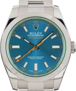 HandMade The Rolex Milgauss Ref 116400GV Blue Dial Green Crystal