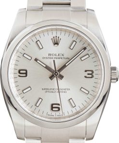 HandMade The Rolex Oyster Perpetual Ref 114200 Silver Arabic Dial