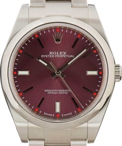 HandMade The Rolex Oyster Perpetual 39MM 114300 Red Grape Dial
