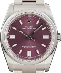 HandMade The Rolex Oyster Perpetual 116000 Red Grape Dial