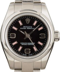 HandMade The Rolex Ladies Oyster Perpetual 176200 Black Dial
