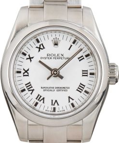 HandMade The Ladies Rolex Oyster Perpetual 176200 White Roman Dial