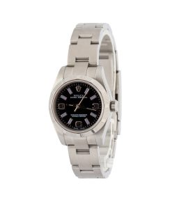 Alternative view of HandMade The Ladies Rolex Oyster Perpetual 26 Black Dial 176210 Stainless Steel