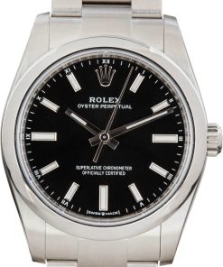 HandMade The Rolex Oyster Perpetual 34 Ref 124200 Black Dial