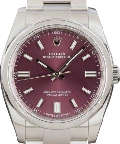 HandMade The Rolex Oyster Perpetual 116000 Red Grape Dial
