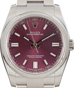 HandMade The Rolex Oyster Perpetual Ref 116000 Red Grape Dial