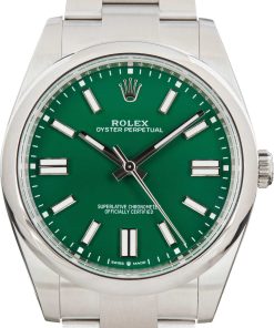 HandMade The Rolex Oyster Perpetual Ref 124300 Green Dial