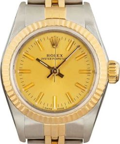 HandMade The Rolex Ladies Oyster Perpetual 67193 Champagne