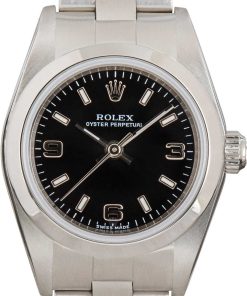 HandMade The Lady Rolex Oyster Perpetual Ref 76080 Black Dial