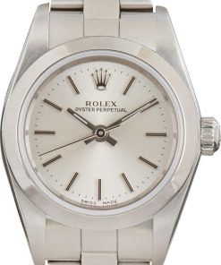 HandMade The Lady Rolex Oyster Perpetual 76080 Silver Dial