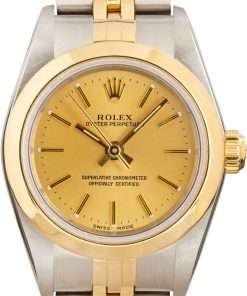 HandMade The Ladies Rolex Oyster Perpetual 76183 Champagne Dial