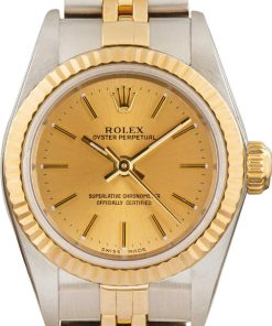 HandMade The Ladies Rolex Oyster Perpetual 76193 Champagne Dial