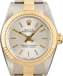 HandMade The Ladies Rolex Oyster Perpetual 76193 Silver Dial