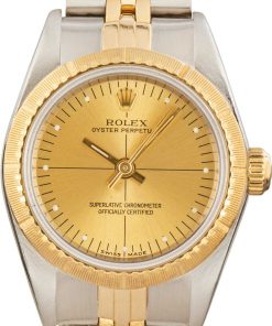 HandMade The Ladies Rolex Oyster Perpetual 76243 Champagne Dial