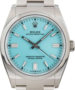 HandMade The Rolex Oyster Perpetual Ref 126000 Turquoise Blue