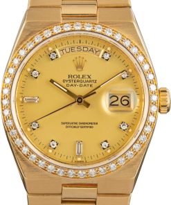 HandMade The Rolex Oysterquartz Day-Date 19048 18k Yellow Gold
