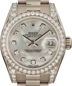 HandMade The Ladies Rolex President 179159 18k White Gold