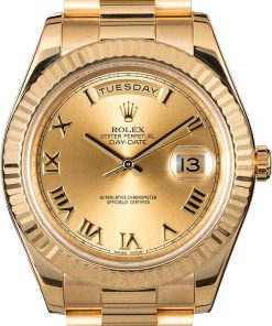 HandMade The Rolex Day Date II ref 218238 Champagne Roman Dial