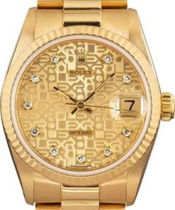 HandMade The Rolex Midsize Datejust 68278 Diamond Dial