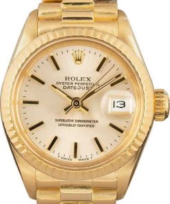 HandMade The Ladies Rolex President 6917 18k Yellow Gold