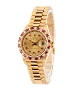 Alternative view of HandMade The Rolex President 69198 Rubies & Diamonds