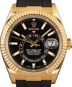 HandMade The Rolex Sky-Dweller 326238 Yellow Gold on Oysterflex