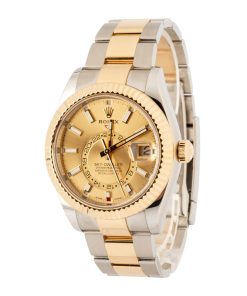 Alternative view of HandMade The Rolex Sky-Dweller Ref 326933 Champagne Index Dial