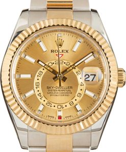 HandMade The Rolex Sky-Dweller Ref 326933 Champagne Index Dial